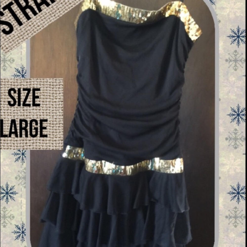 Black and gold dress